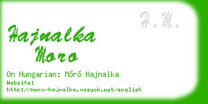 hajnalka moro business card